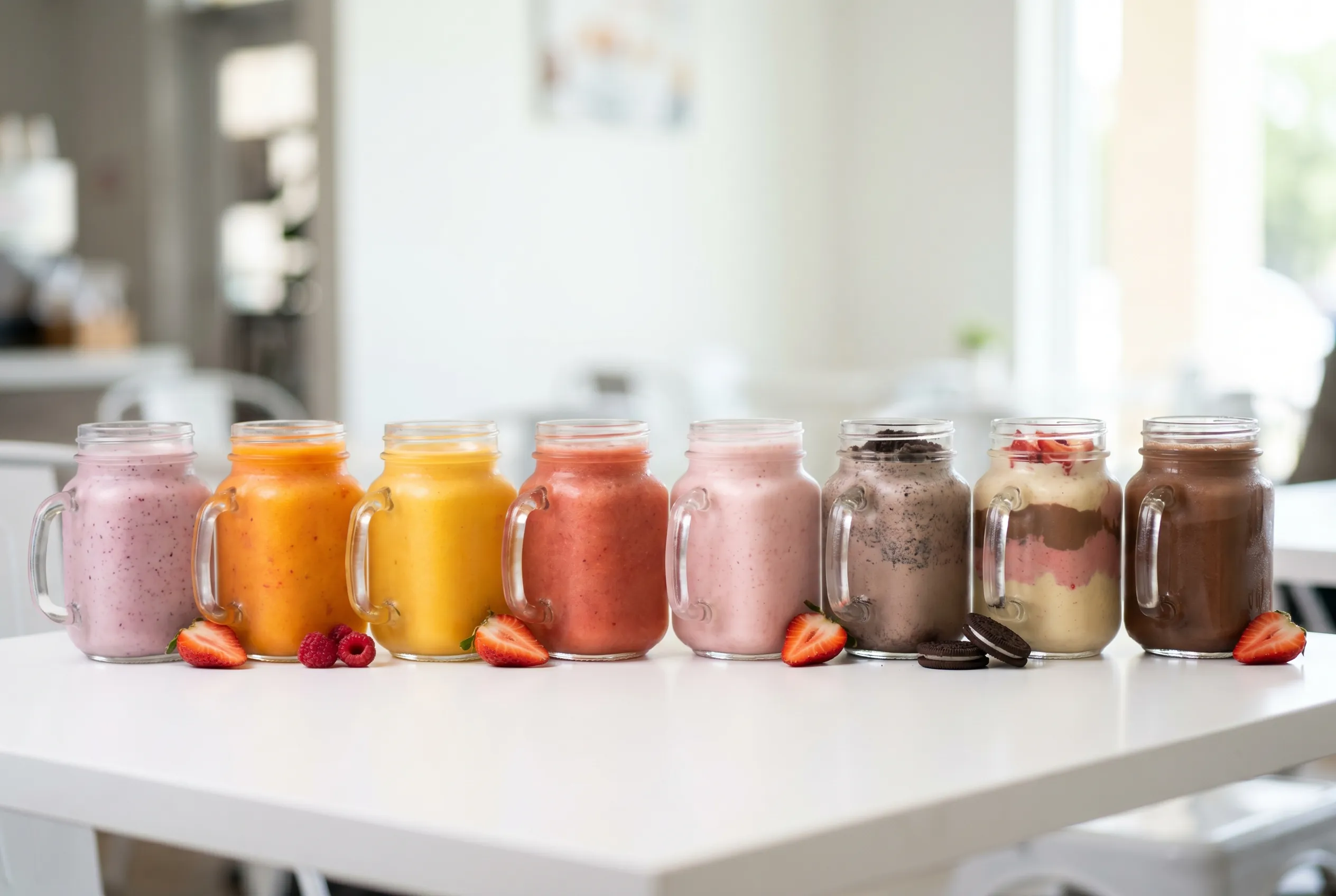 Smoothies Coco Frutti aux fruits frais, servis en pots mason